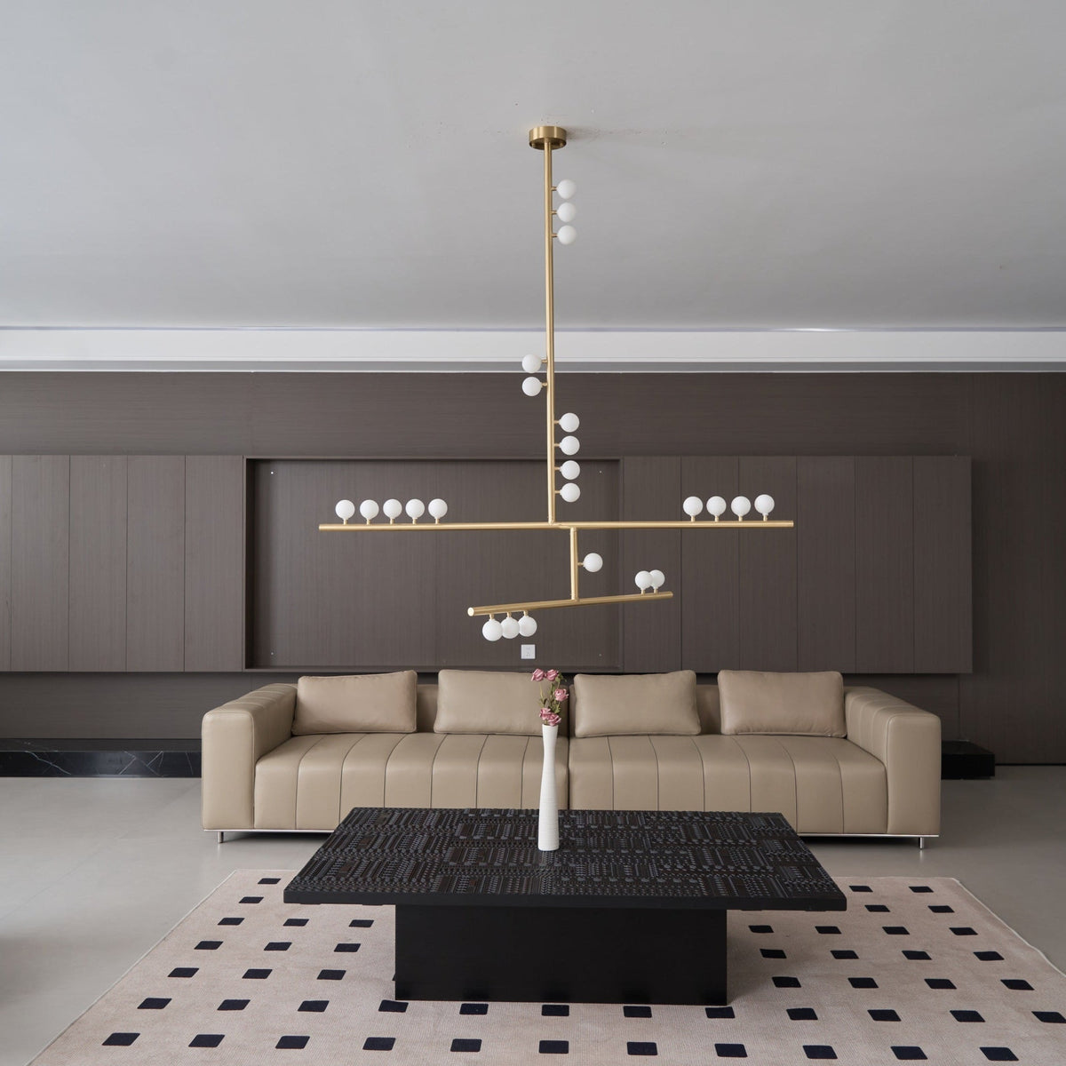 Bara Geometrische messing Lineaire hanglamp Kroonluchter