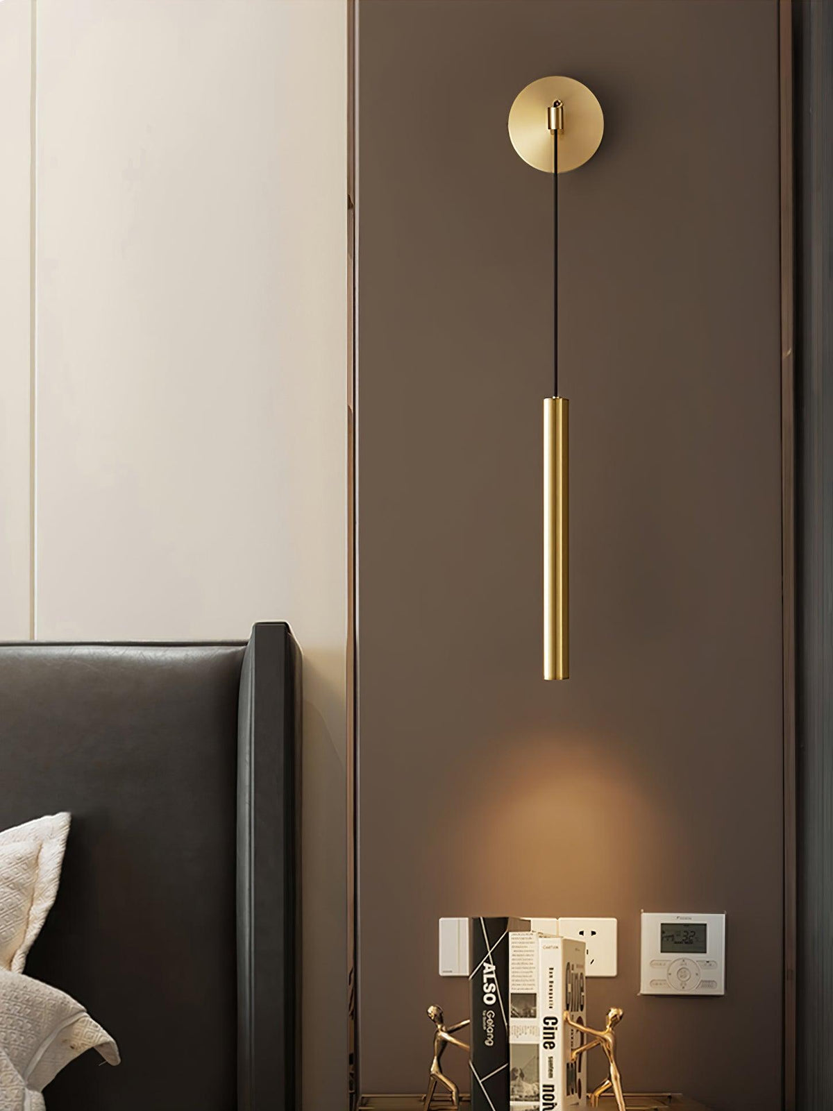 Loxley modern Minimalistisch Lijn Messing Wandlamp