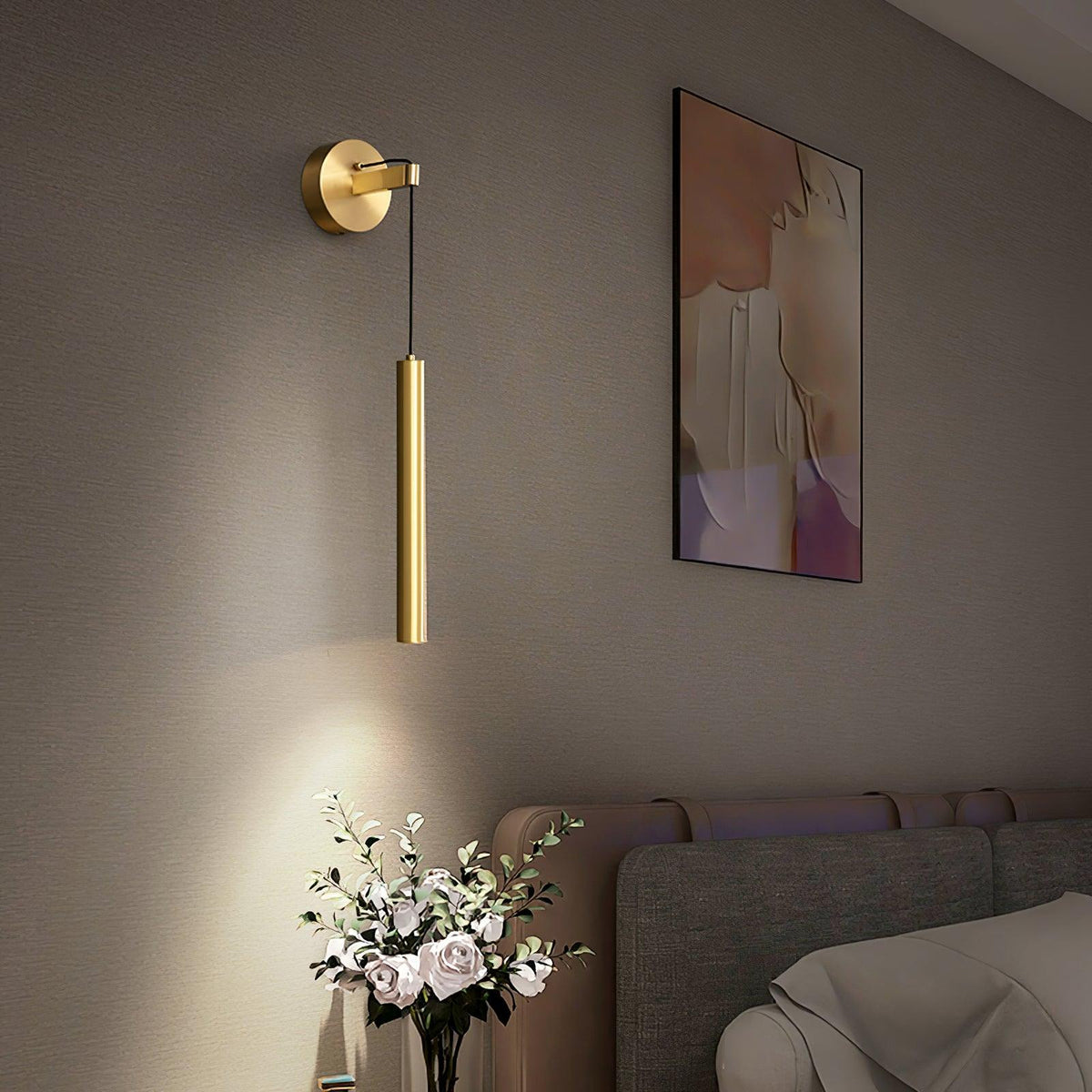 Loxley modern Minimalistisch Lijn Messing Wandlamp