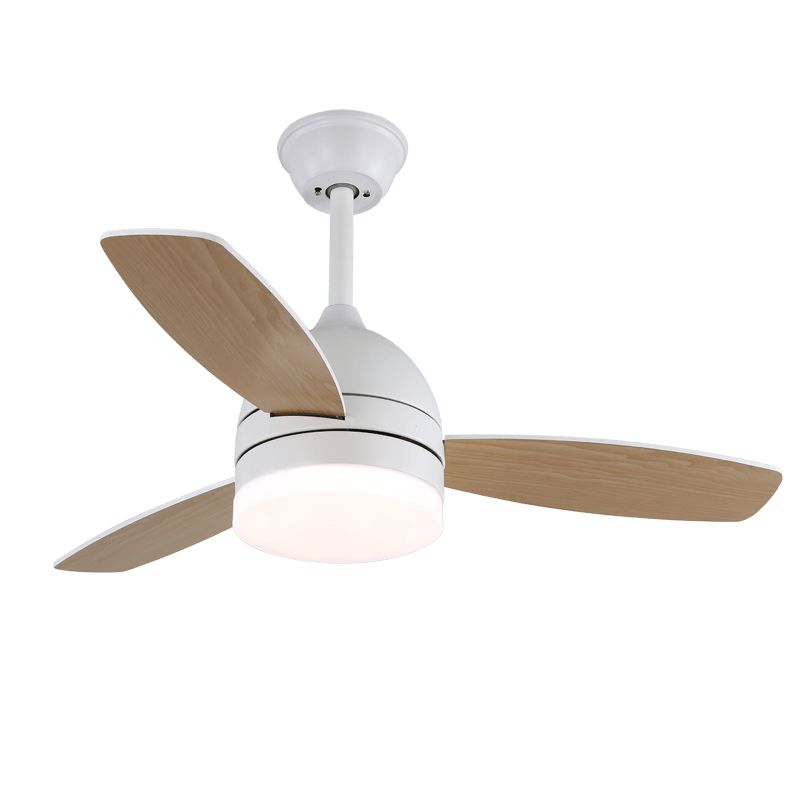 Selena Minimalistische plafondventilator met verlichting van walnoothout