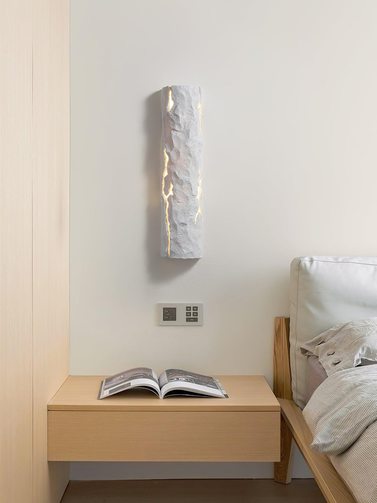 Pravl wandlamp Bark Texture Rustiek