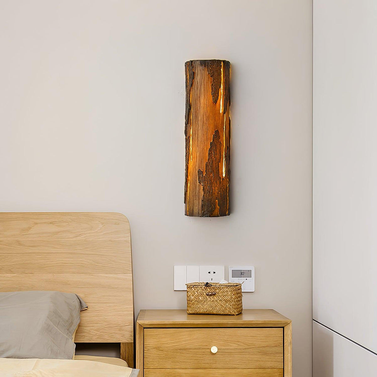 Pravl wandlamp Bark Texture Rustiek