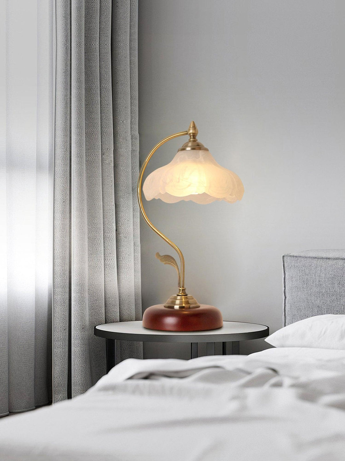 Velivise Retro bloemblaad tafellamp