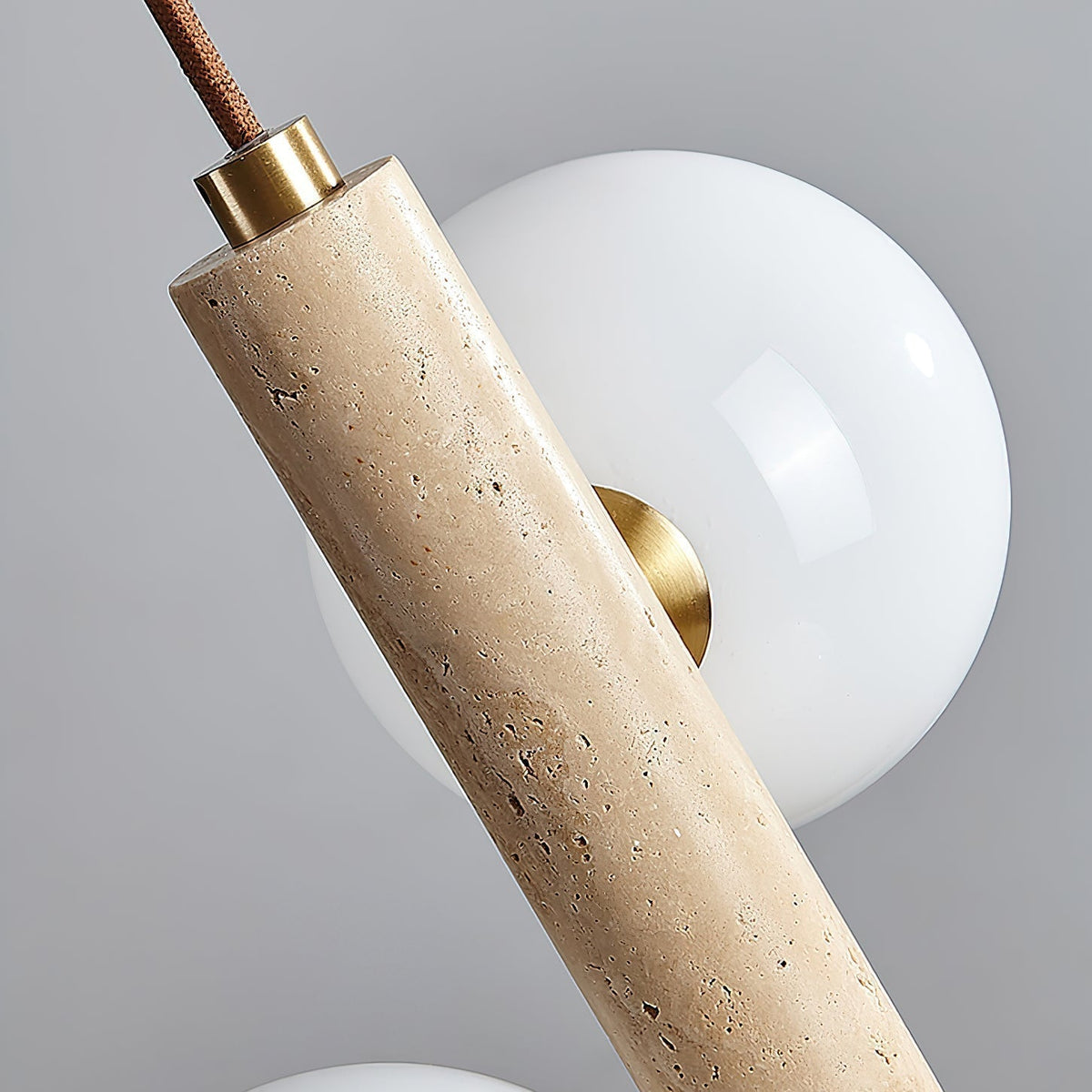Aursorel Multi-bollen travertin hanglamp