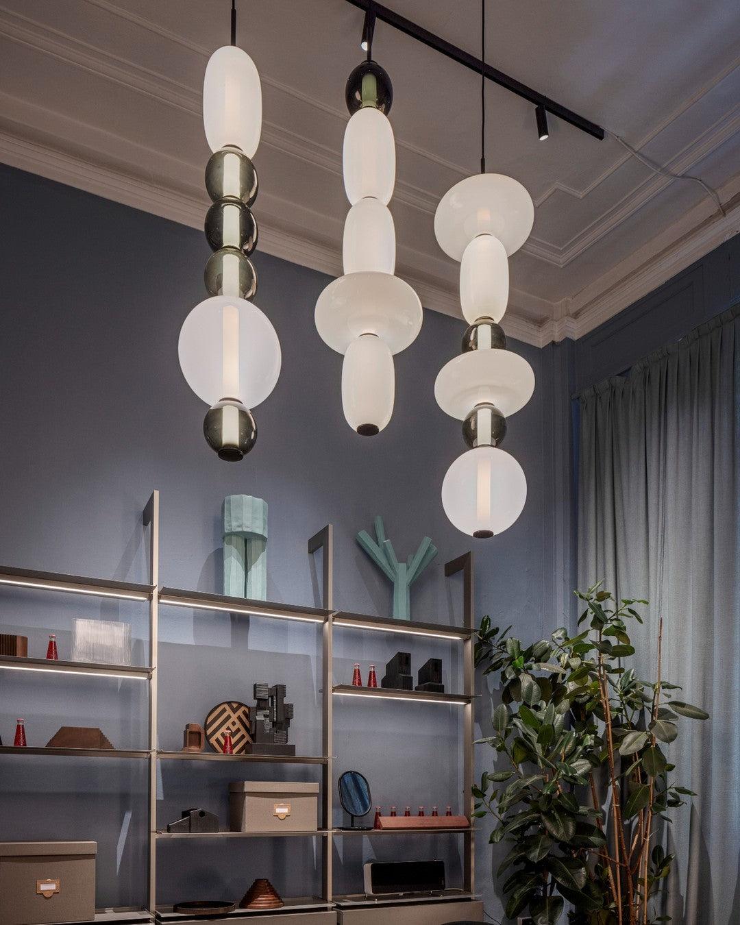Daelen hanglamp van glas en acryl