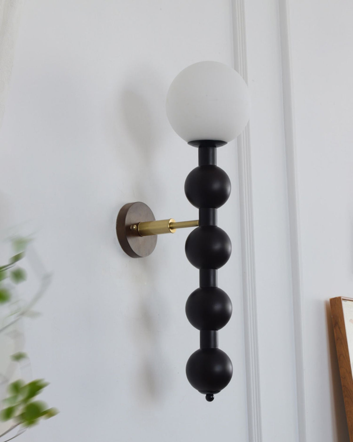 Olaeia moderne minimalistische wandlamp met bubbly houten glas