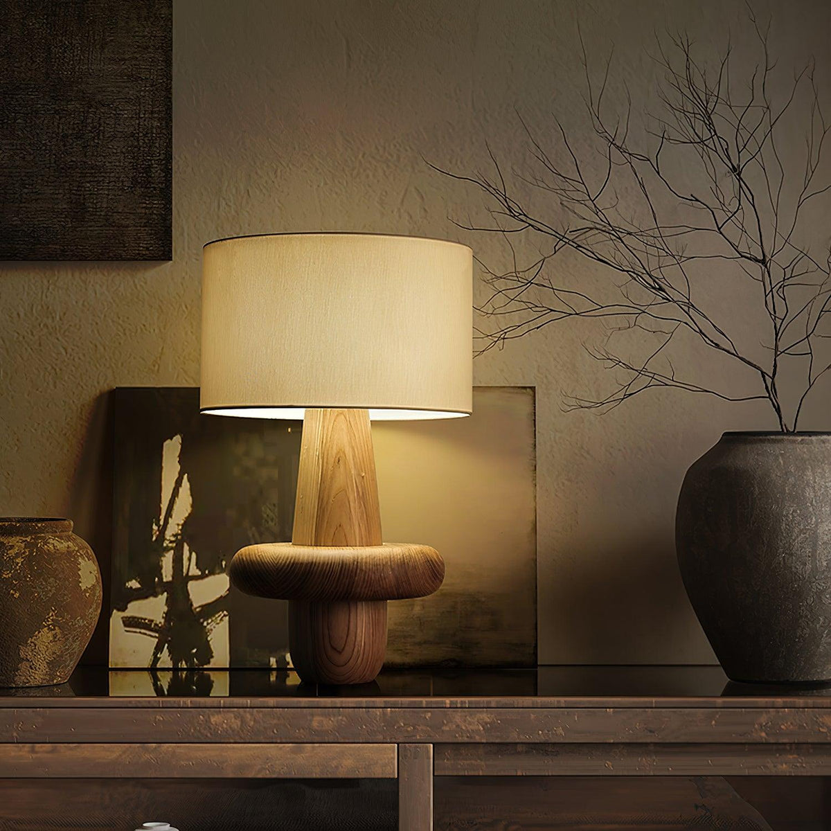 Ring minimalistisch Houten tafellamp