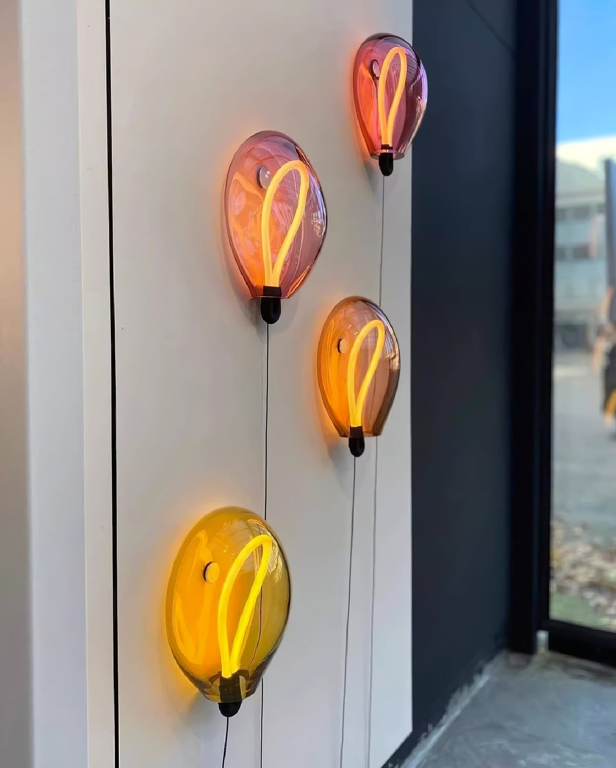 Lysolila Premium Noordse kunst glas wandlamp