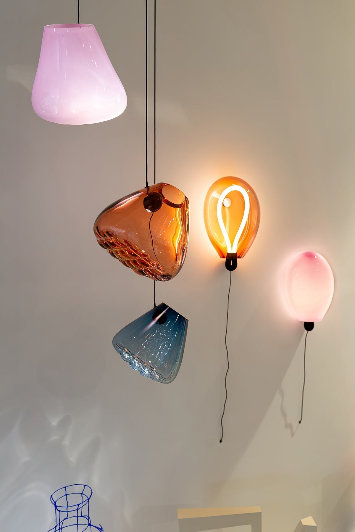 Lysolila Premium Noordse kunst glas wandlamp