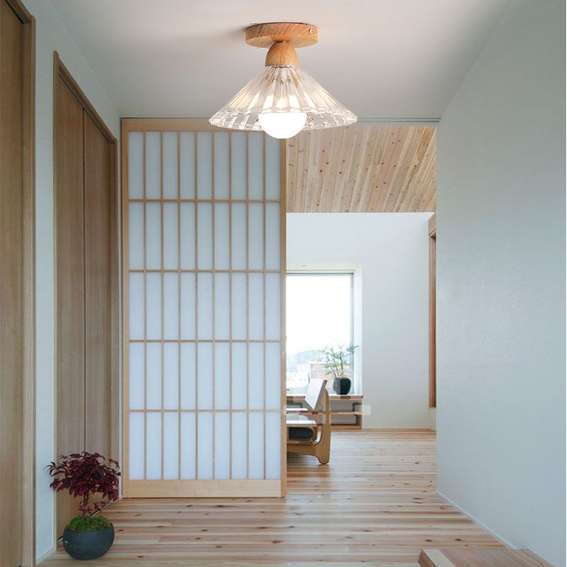 Sanna Moderne Design LED Plafondlamp Hout Slaapkamer Woonkamer