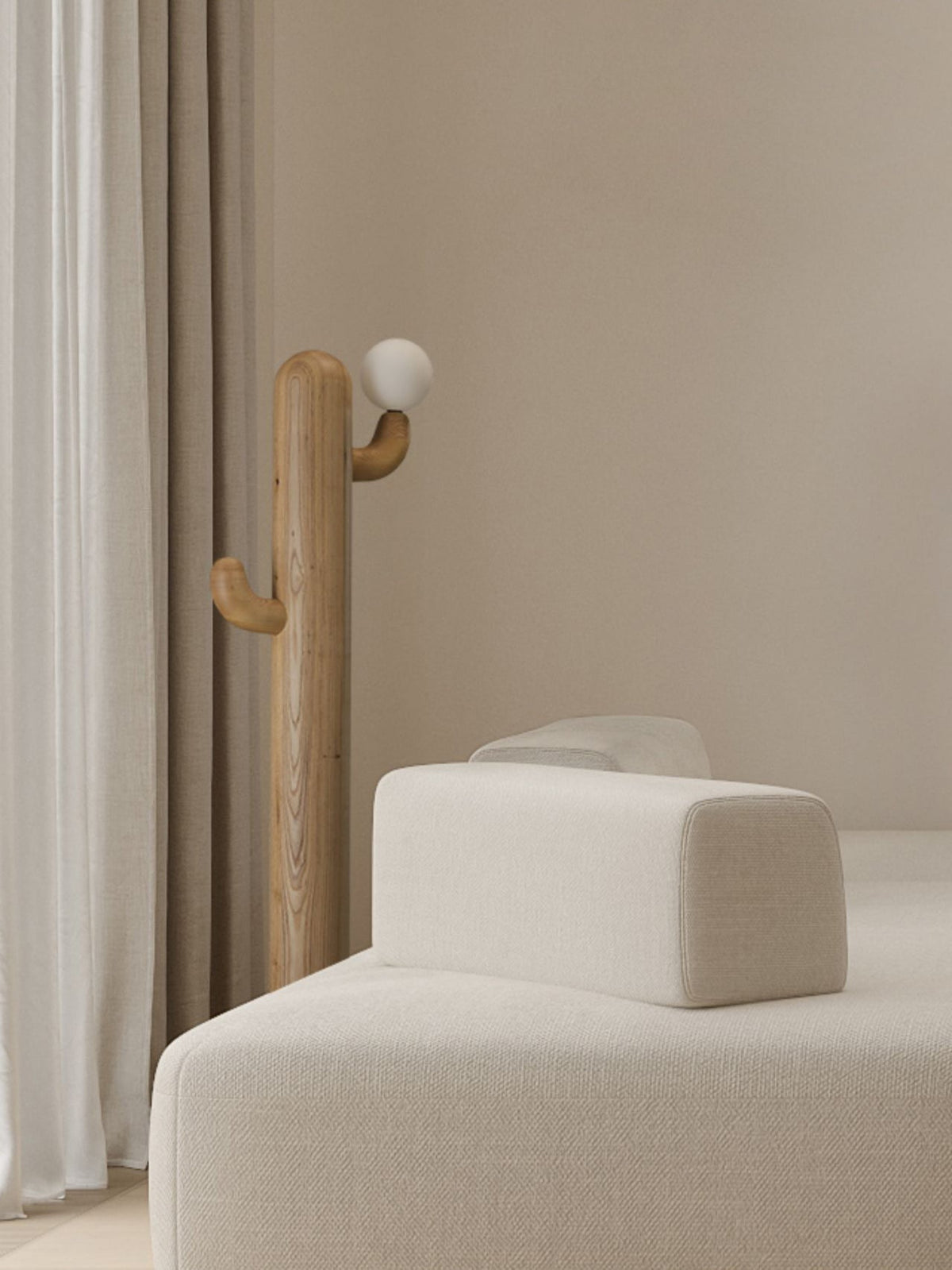Blaze Cactus Houten vloerlamp
