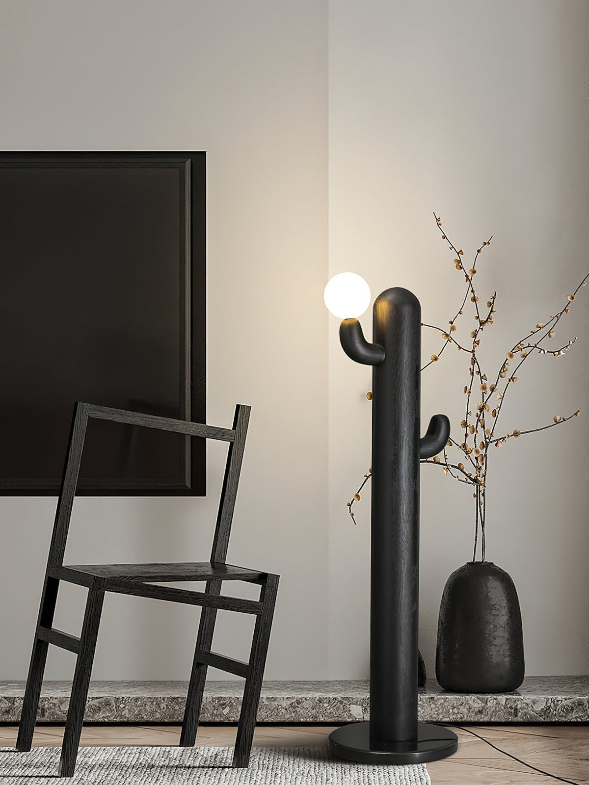Blaze Cactus Houten vloerlamp