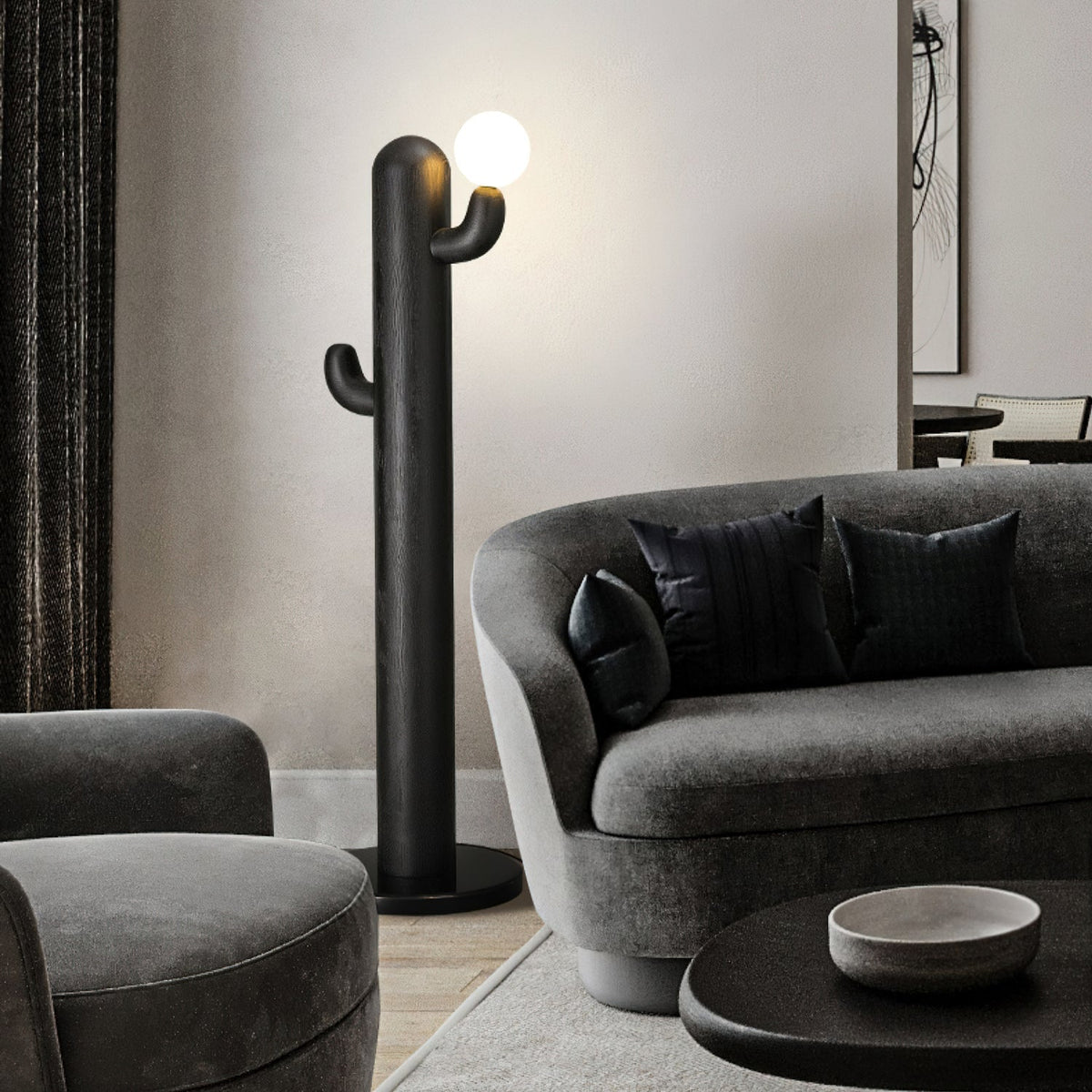 Blaze Cactus Houten vloerlamp