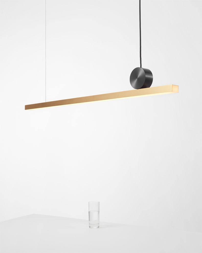 Firdes artistieke hanglamp van gepolijst messing