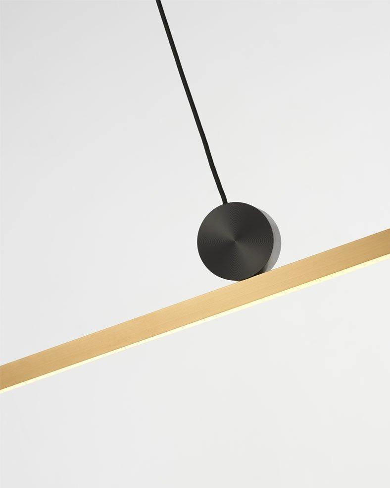 Firdes artistieke hanglamp van gepolijst messing