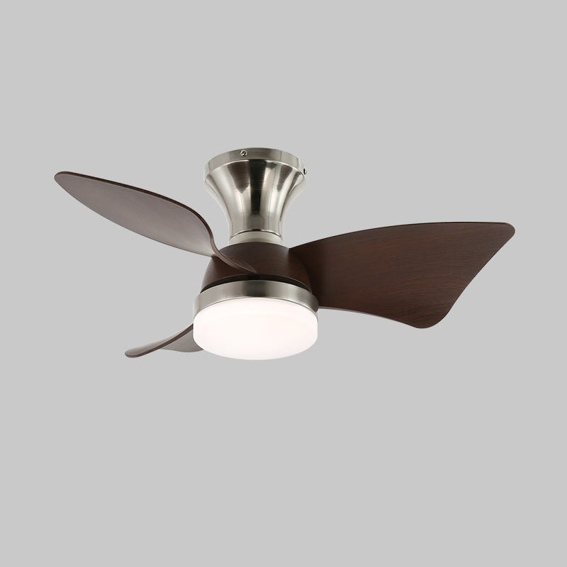 Mirella Silver hout plafondventilator met verlichting