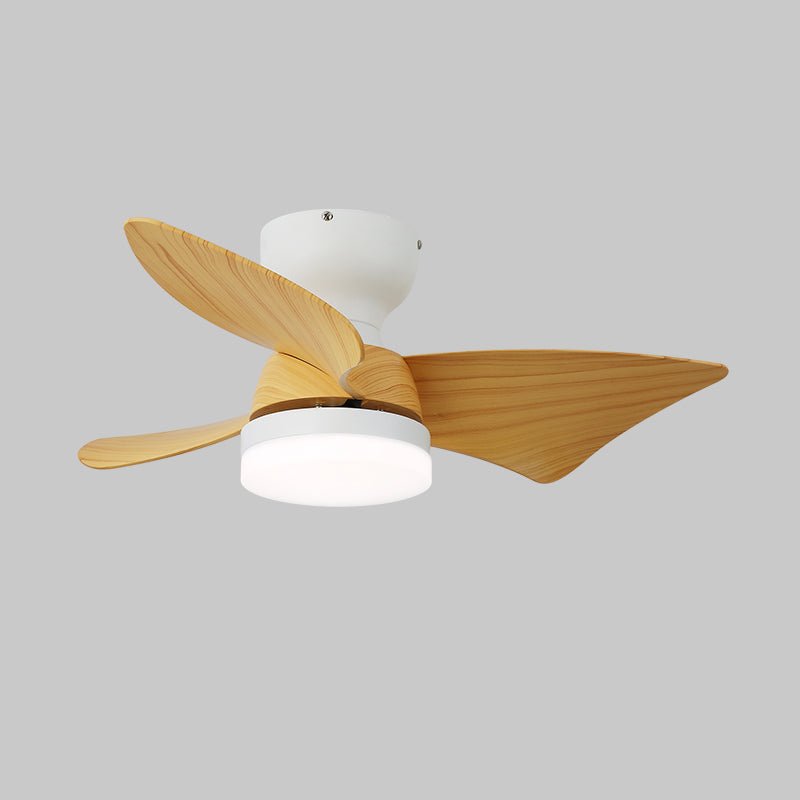 Mirella Silver hout plafondventilator met verlichting