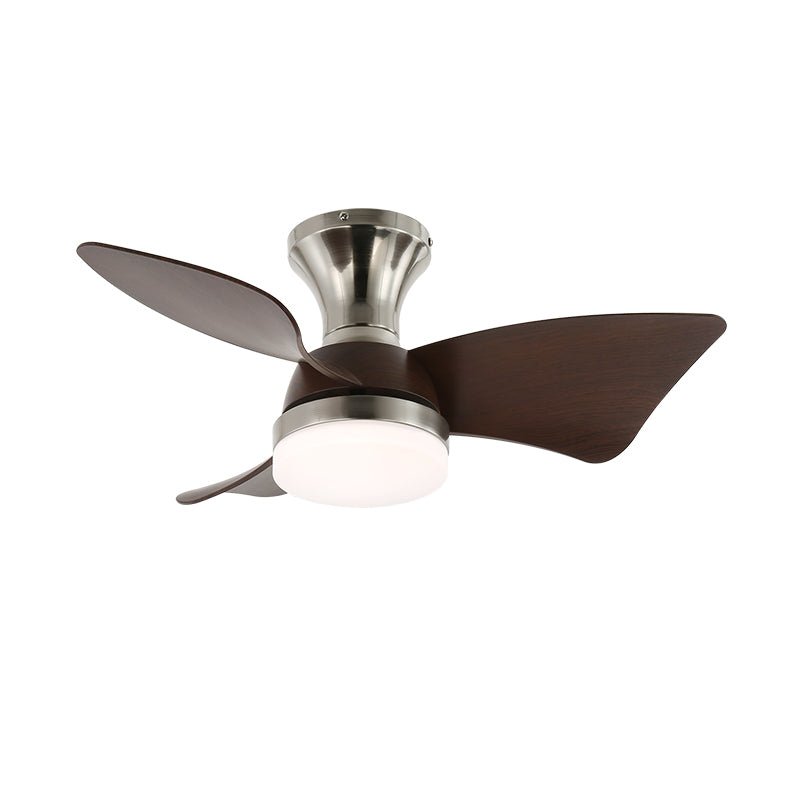 Mirella Silver hout plafondventilator met verlichting