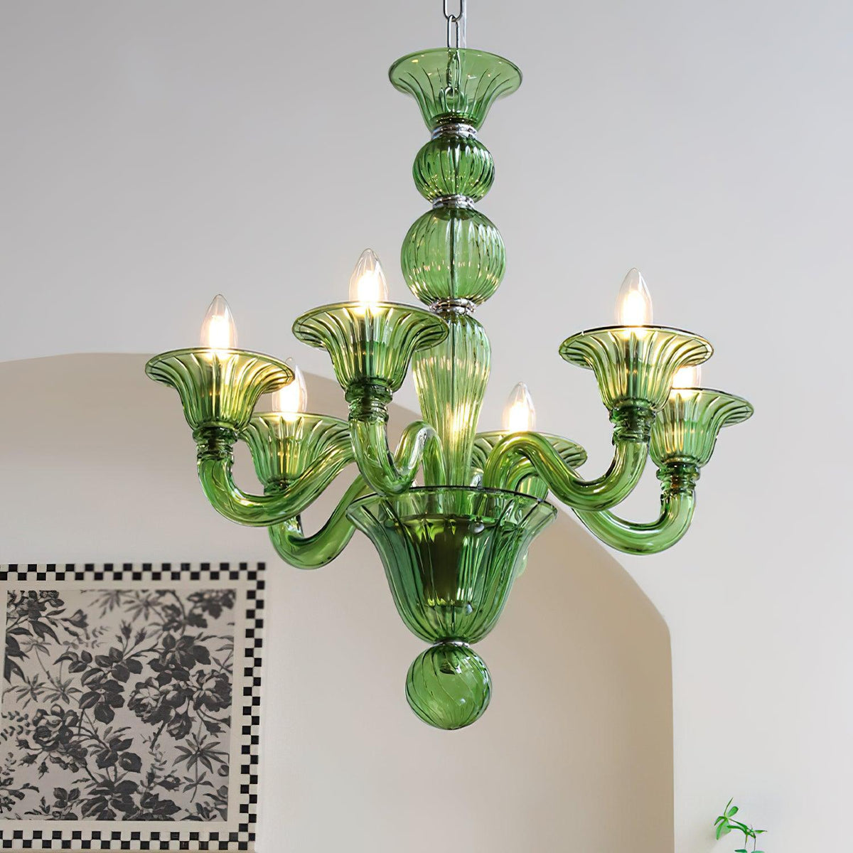 Vase kroonluchter Murano-glas exotisch