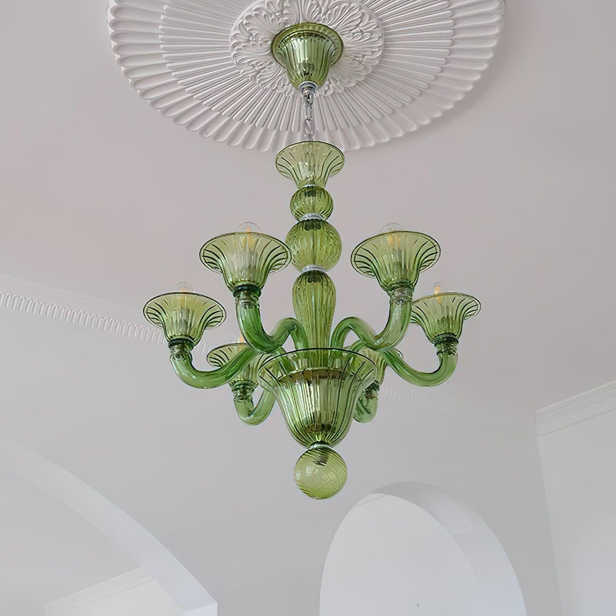 Vase kroonluchter Murano-glas exotisch