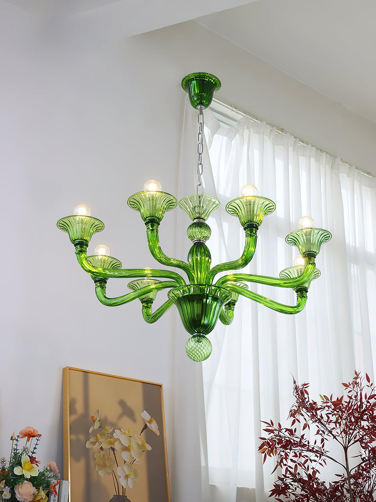 Vase kroonluchter Murano-glas exotisch