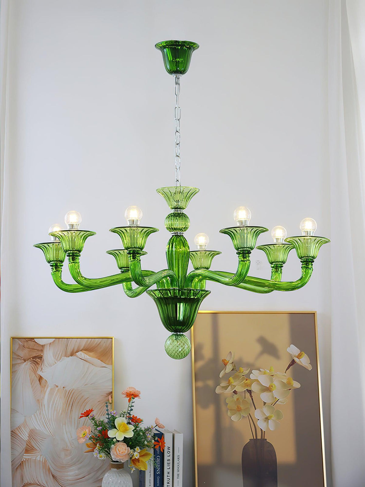 Vase kroonluchter Murano-glas exotisch