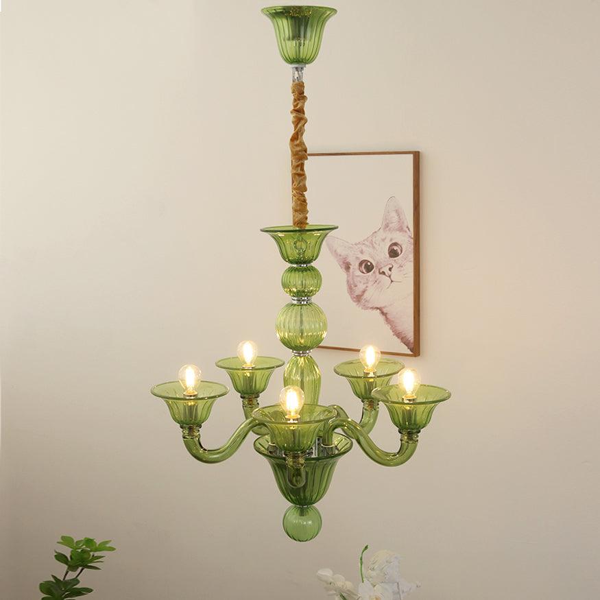 Vase kroonluchter Murano-glas exotisch