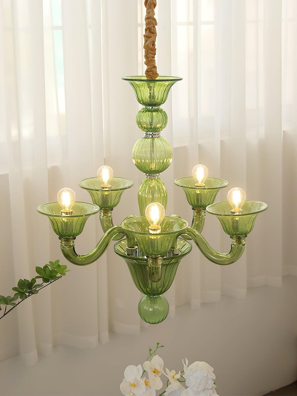 Vase kroonluchter Murano-glas exotisch