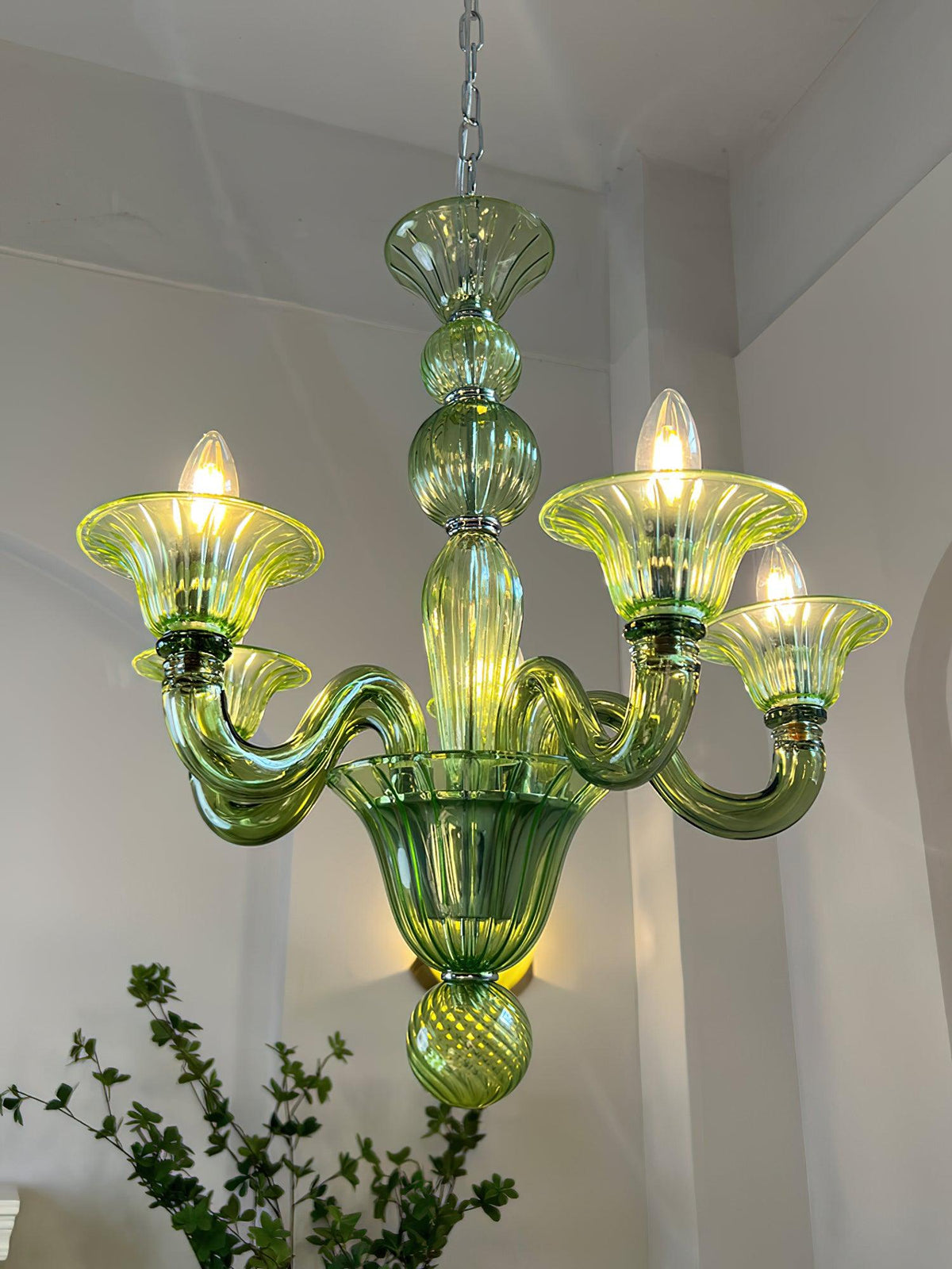 Vase kroonluchter Murano-glas exotisch