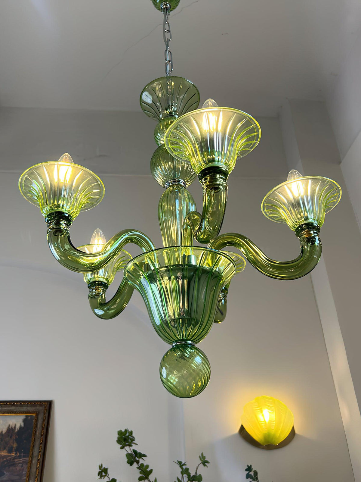 Vase kroonluchter Murano-glas exotisch