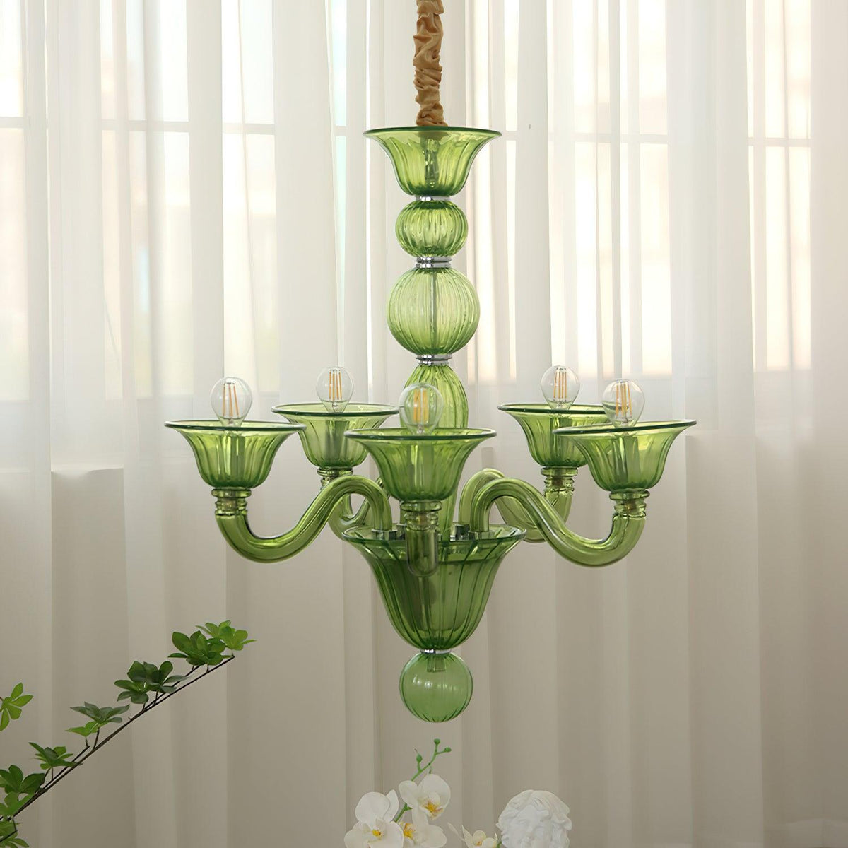 Vase kroonluchter Murano-glas exotisch
