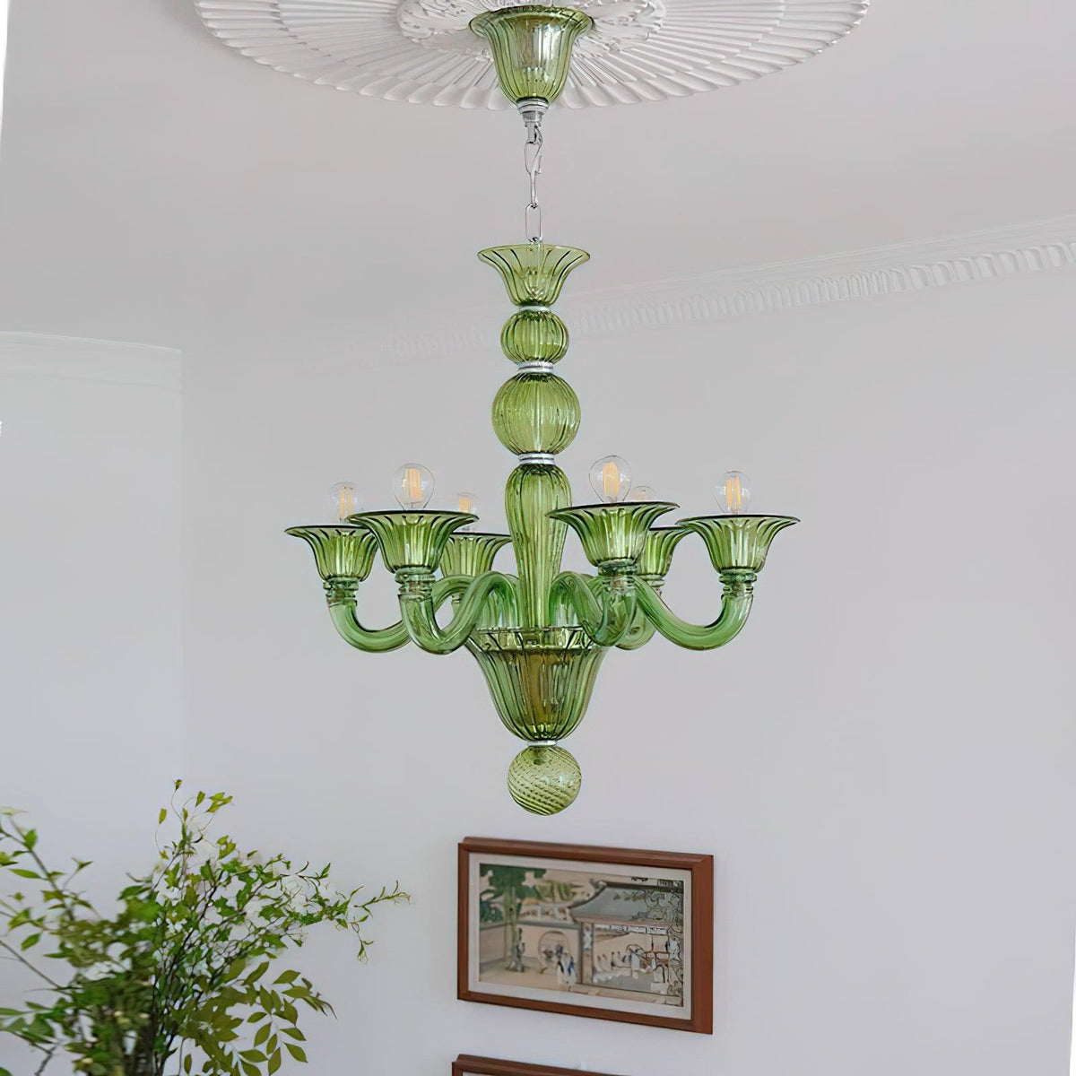 Vase kroonluchter Murano-glas exotisch