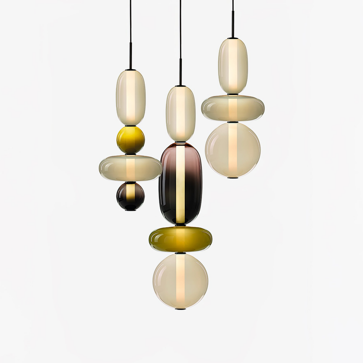 Daelen hanglamp van glas en acryl