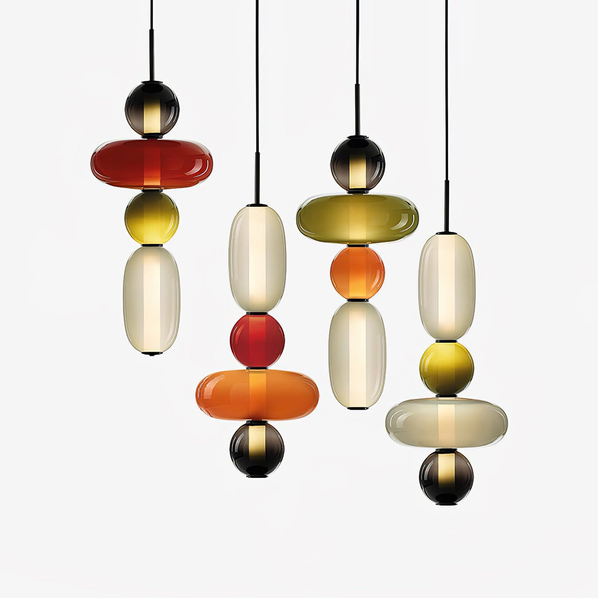 Daelen hanglamp van glas en acryl