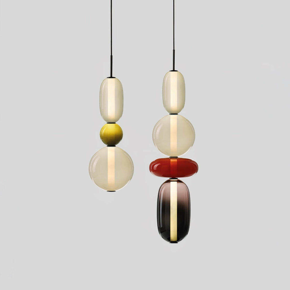 Daelen hanglamp van glas en acryl
