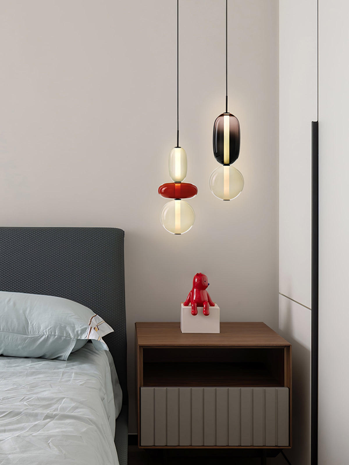 Daelen hanglamp van glas en acryl