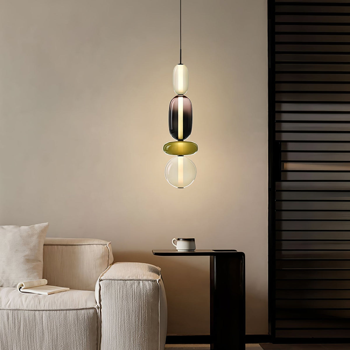 Daelen hanglamp van glas en acryl