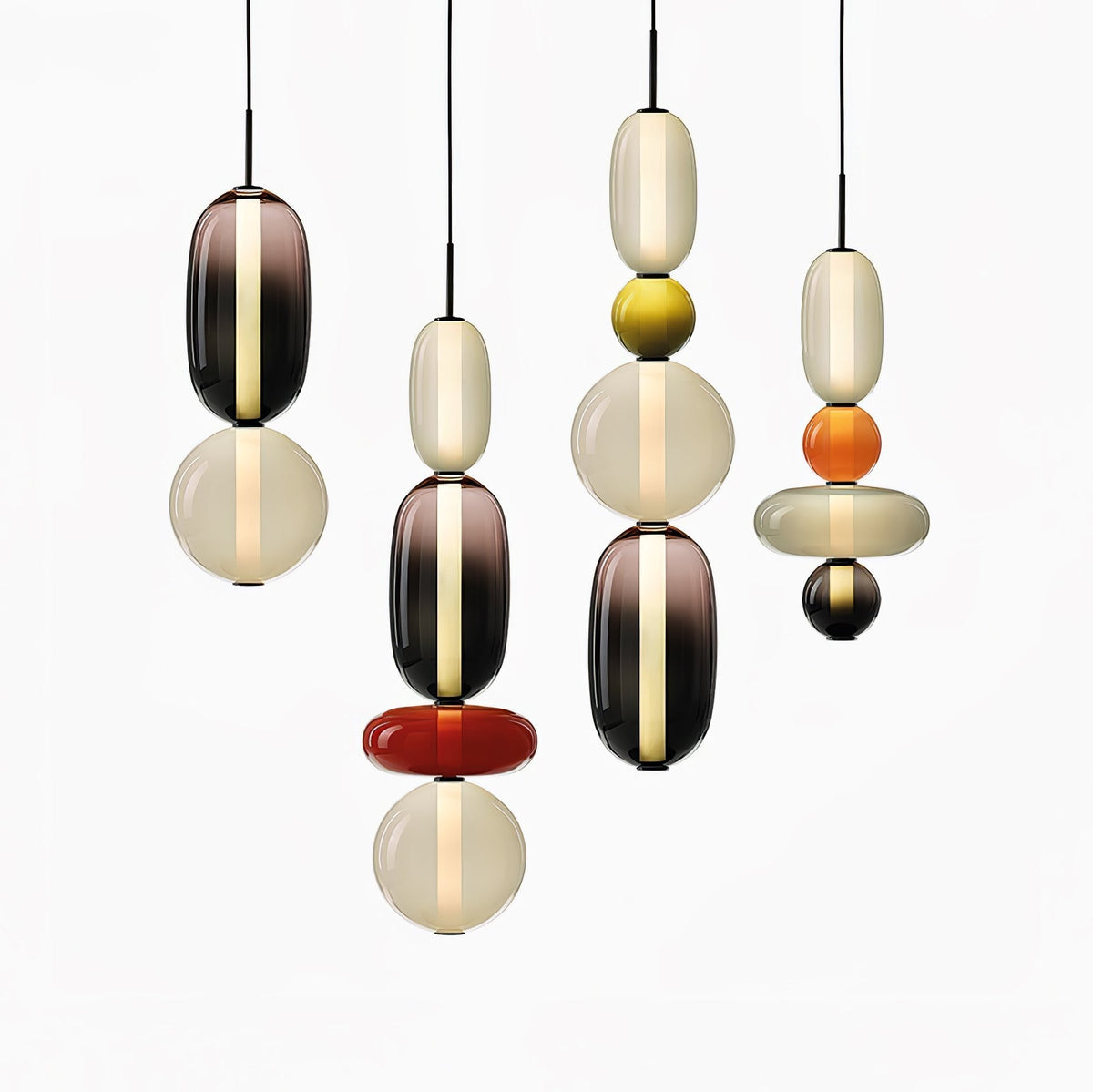 Daelen hanglamp van glas en acryl