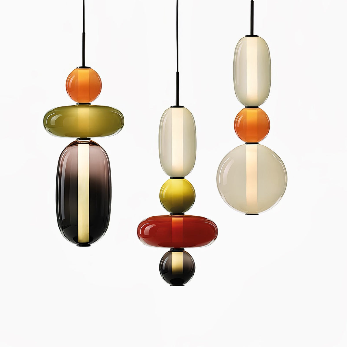 Daelen hanglamp van glas en acryl