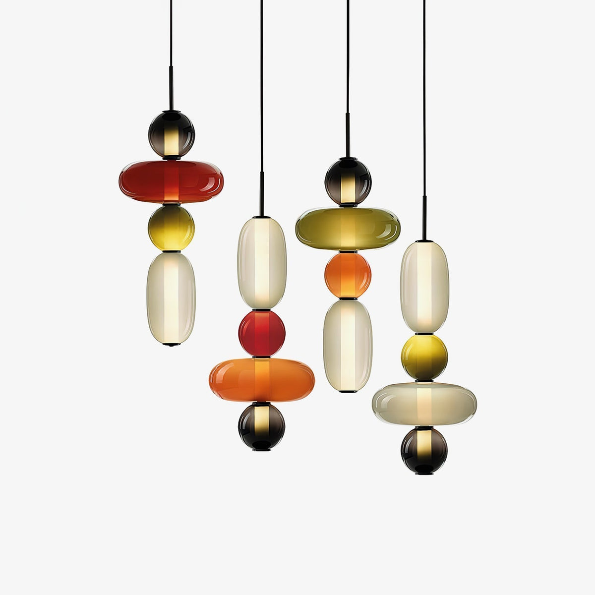 Daelen hanglamp van glas en acryl