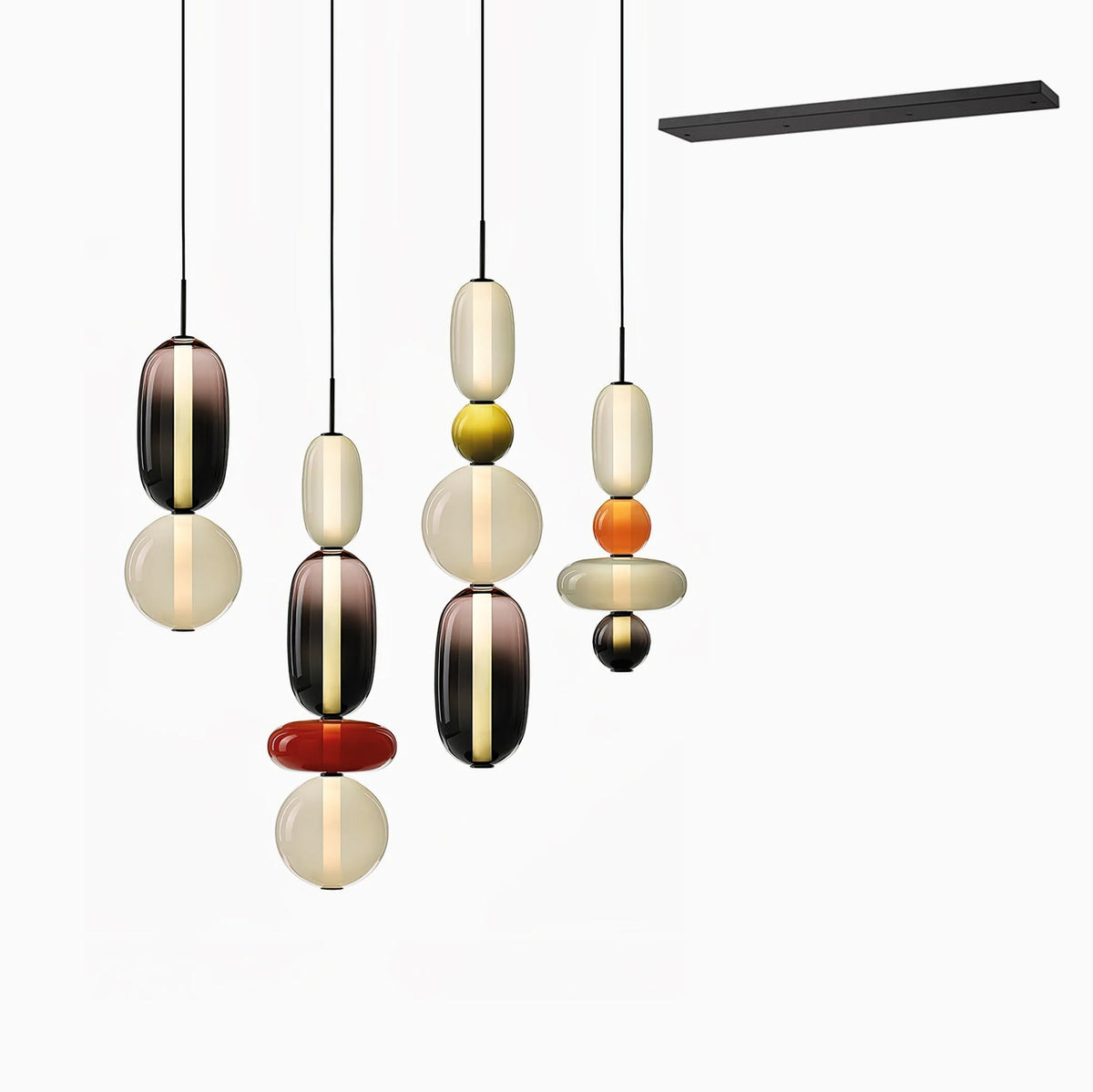 Daelen hanglamp van glas en acryl