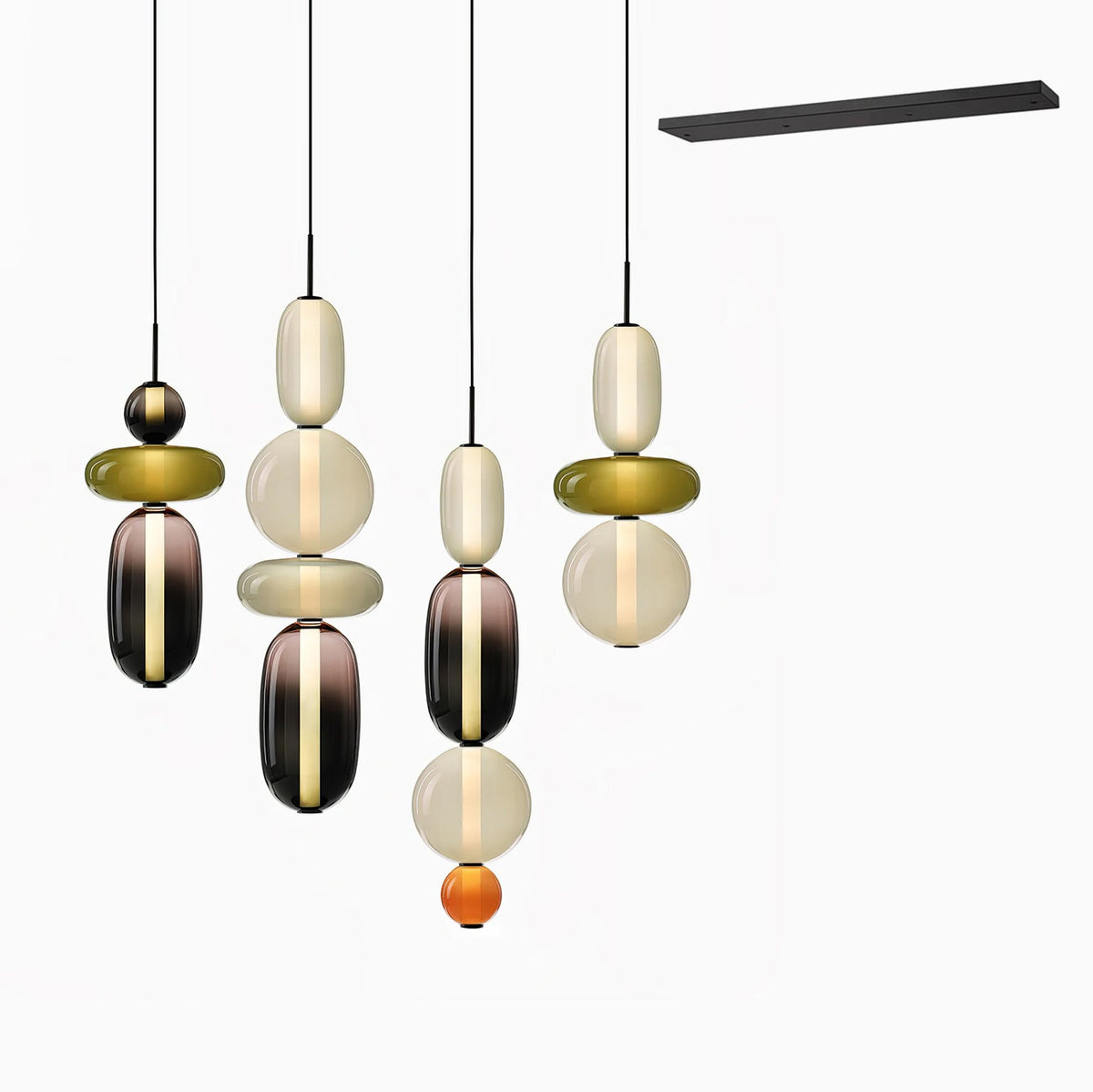 Daelen hanglamp van glas en acryl