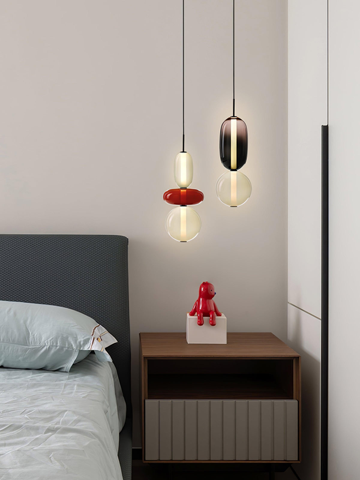 Daelen hanglamp van glas en acryl