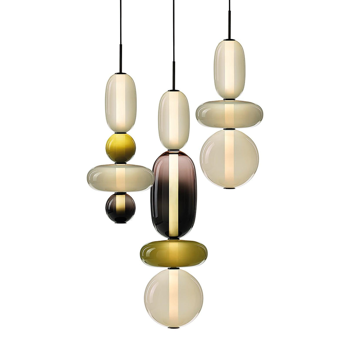 Daelen hanglamp van glas en acryl