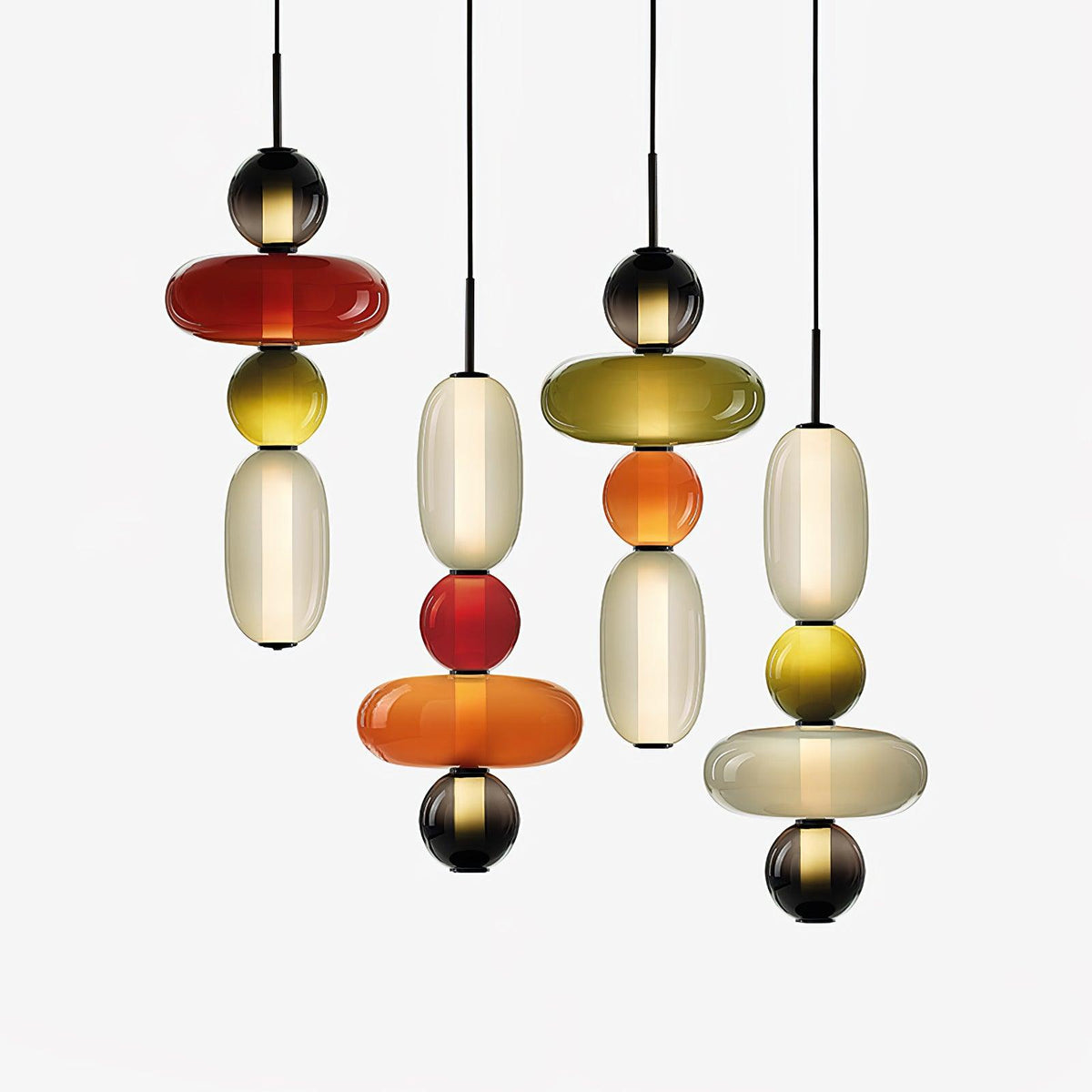 Daelen hanglamp van glas en acryl