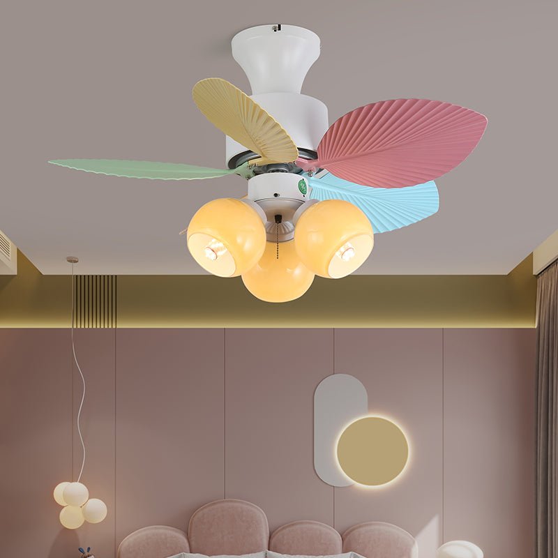 Celoia kleurrijke plafondventilator met verlichting van glas