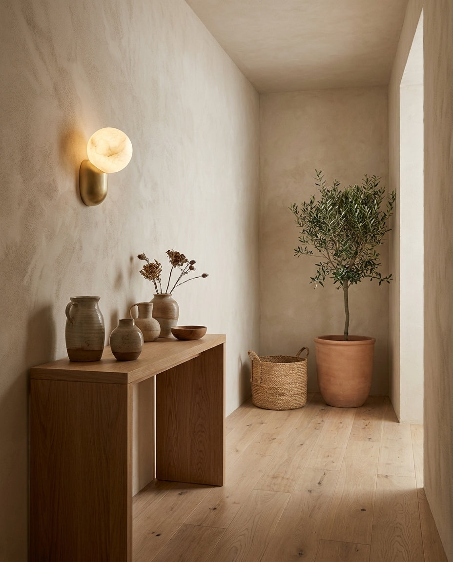 Keststone Albasten wandlamp