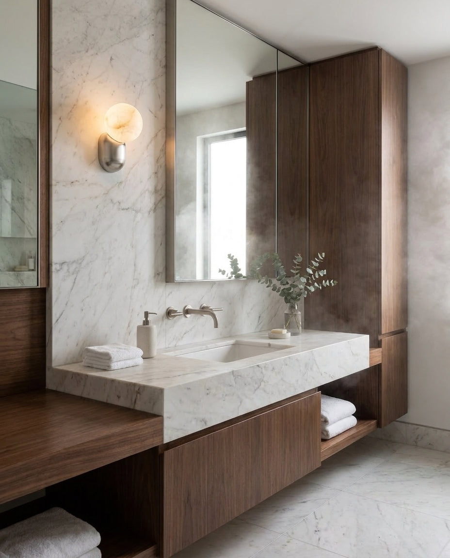 Keststone Albasten wandlamp