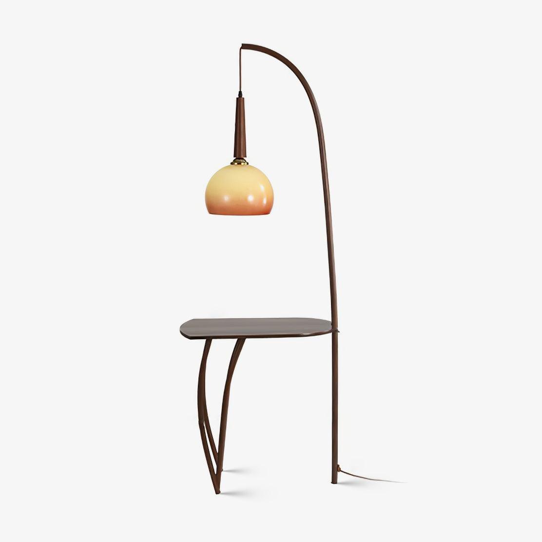 Fior Moderne vloerlamp van walnoothout