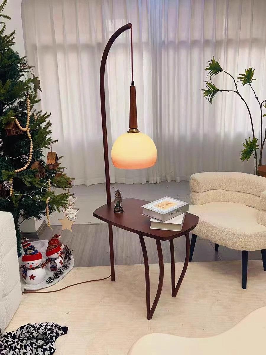 Fior Moderne vloerlamp van walnoothout